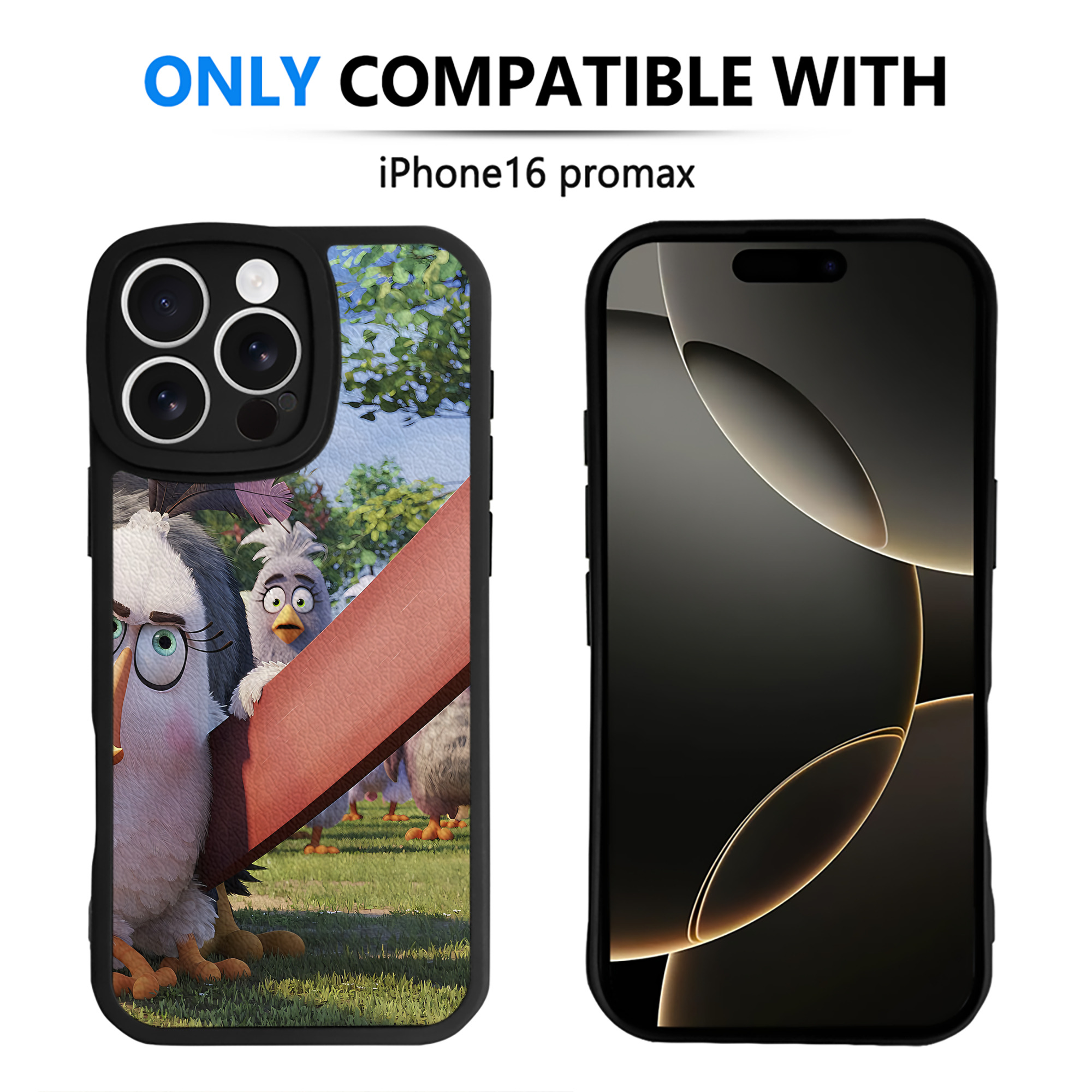 （画像用） Angry Birds アングリーバード 【iPhone 16シリーズ対応】シリコンスマホケース（レザー調） 材質：シリコン